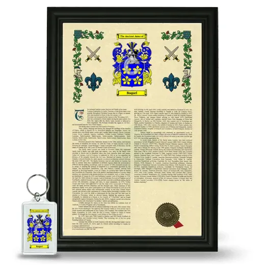 Boquel Framed Armorial History and Keychain - Black