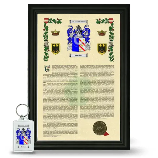 Borcken Framed Armorial History and Keychain - Black