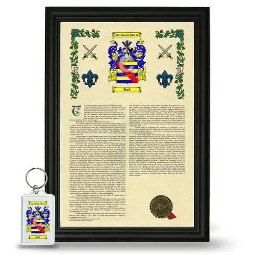 Bord Framed Armorial History and Keychain - Black