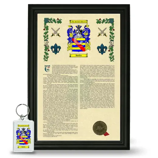 Bordes Framed Armorial History and Keychain - Black