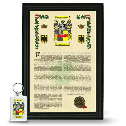 Bornemann Framed Armorial History and Keychain - Black
