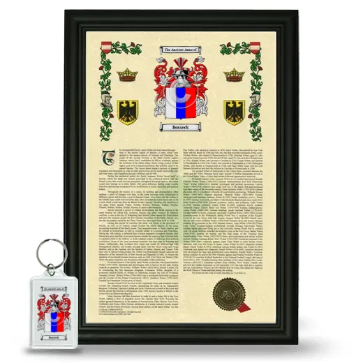 Bosseck Framed Armorial History and Keychain - Black