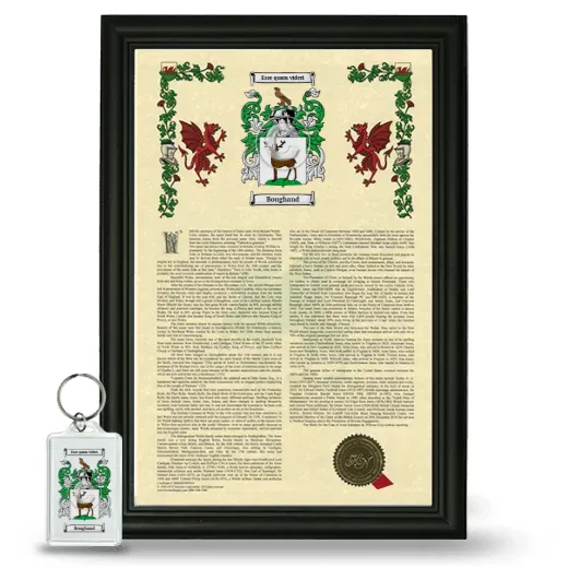 Boughand Framed Armorial History and Keychain - Black