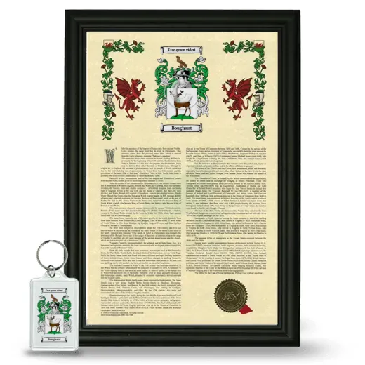Boughant Framed Armorial History and Keychain - Black