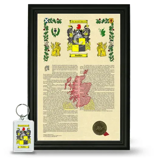 Bouldyn Framed Armorial History and Keychain - Black