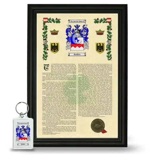 Boulers Framed Armorial History and Keychain - Black