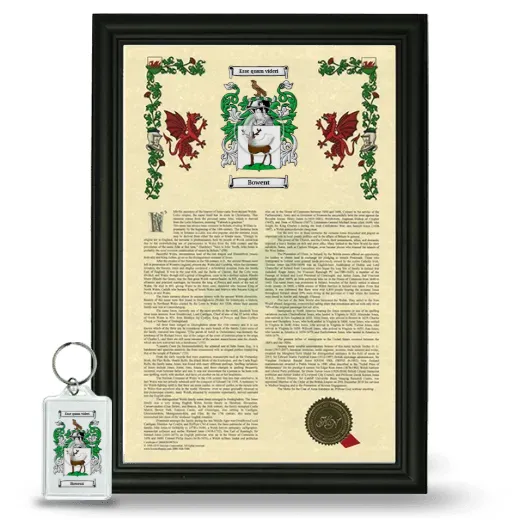 Bowent Framed Armorial History and Keychain - Black