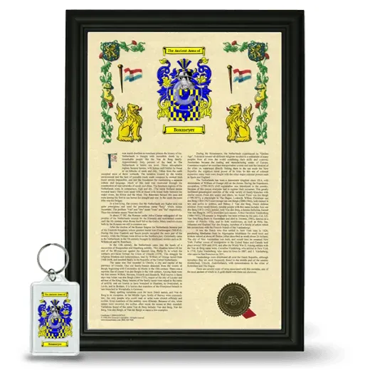 Boxmeyer Framed Armorial History and Keychain - Black
