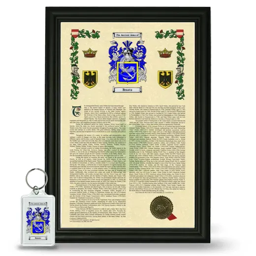 Braatz Framed Armorial History and Keychain - Black