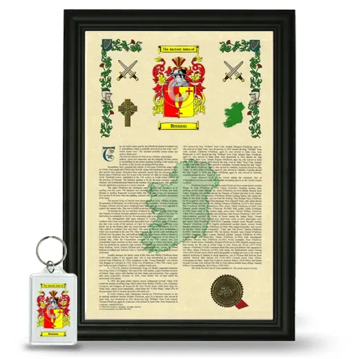 Branam Framed Armorial History and Keychain - Black