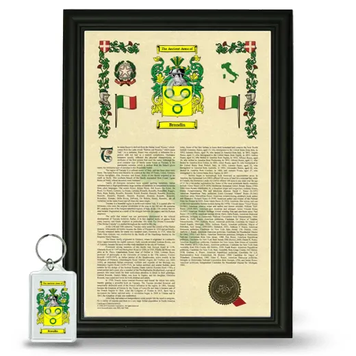 Brandin Framed Armorial History and Keychain - Black