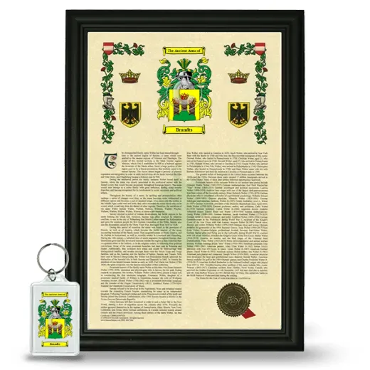 Brandts Framed Armorial History and Keychain - Black