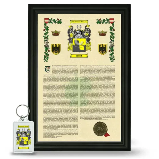 Brauch Framed Armorial History and Keychain - Black