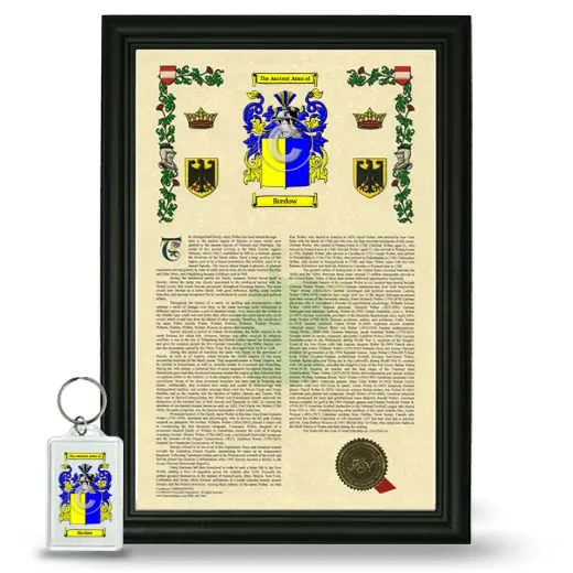 Bredow Framed Armorial History and Keychain - Black