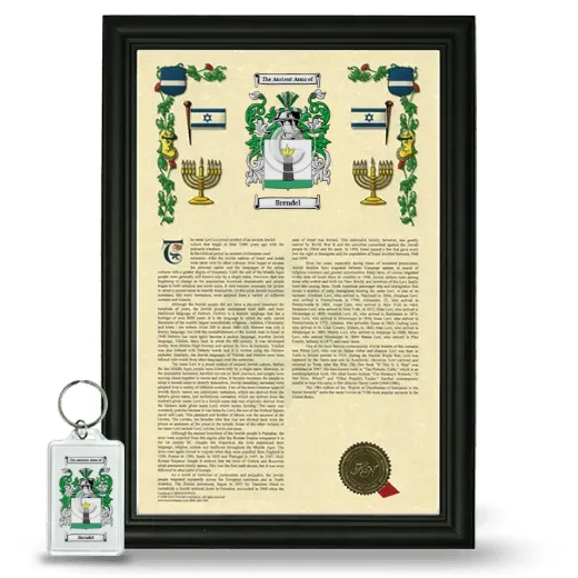 Brendel Framed Armorial History and Keychain - Black