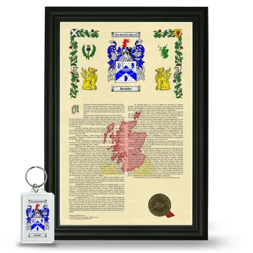 Brender Framed Armorial History and Keychain - Black