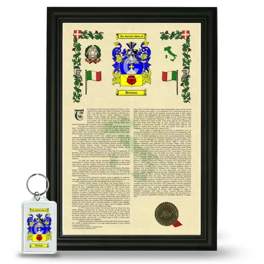 Bressan Framed Armorial History and Keychain - Black