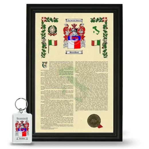 Briccaliani Framed Armorial History and Keychain - Black