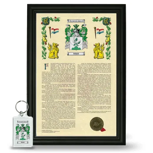 Brinck Framed Armorial History and Keychain - Black