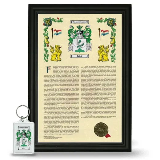 Brink Framed Armorial History and Keychain - Black