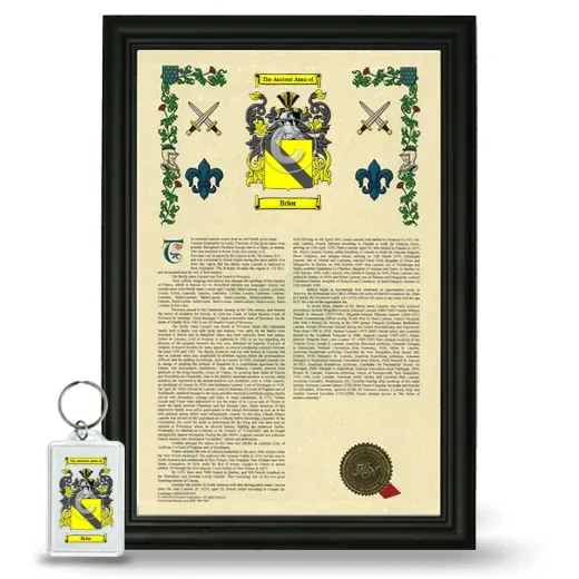 Brior Framed Armorial History and Keychain - Black
