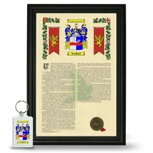 Broadband Framed Armorial History and Keychain - Black
