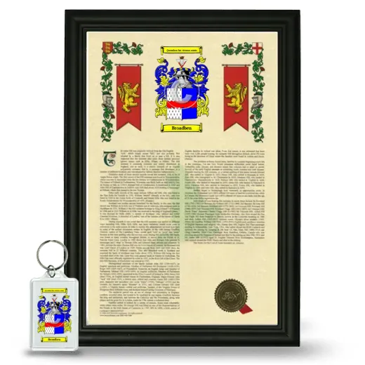 Broadben Framed Armorial History and Keychain - Black