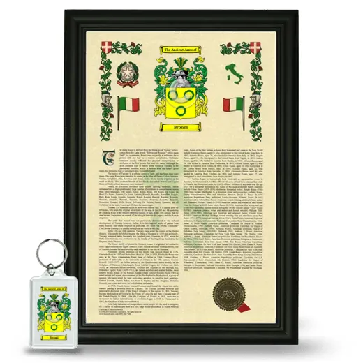 Bronni Framed Armorial History and Keychain - Black