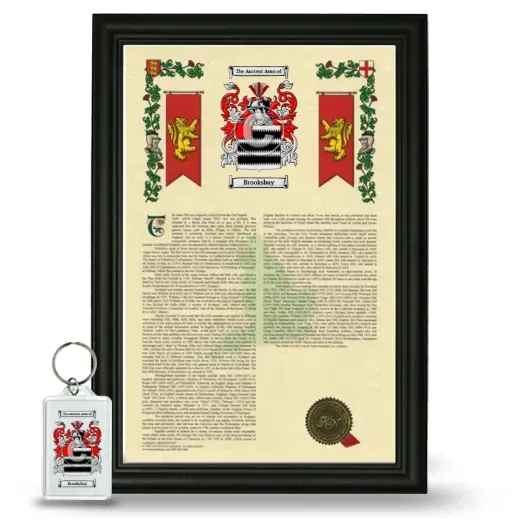 Brooksbay Framed Armorial History and Keychain - Black