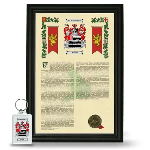 Broxby Framed Armorial History and Keychain - Black