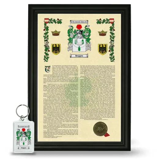 Bruggen Framed Armorial History and Keychain - Black