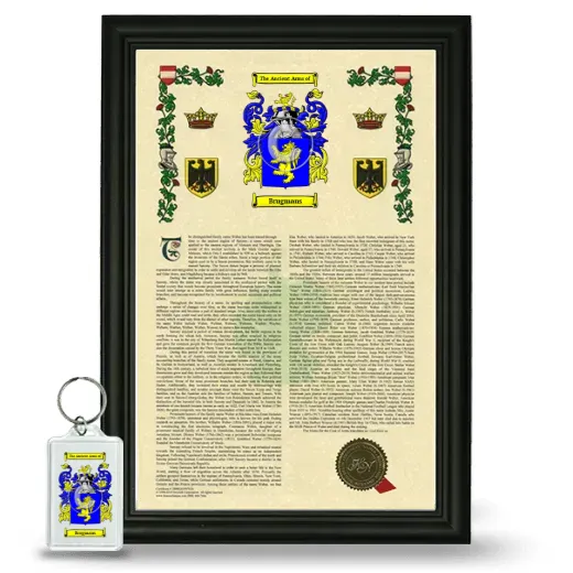 Brugmans Framed Armorial History and Keychain - Black