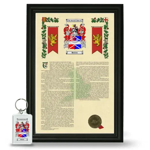 Brutan Framed Armorial History and Keychain - Black