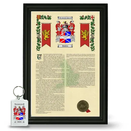 Brutten Framed Armorial History and Keychain - Black