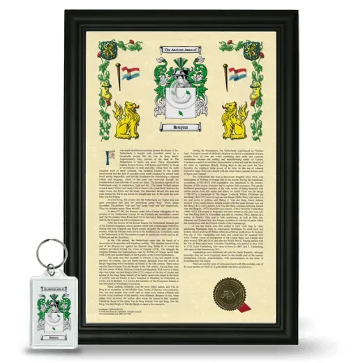 Bruynz Framed Armorial History and Keychain - Black