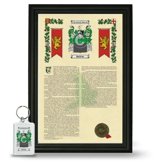Buckton Framed Armorial History and Keychain - Black