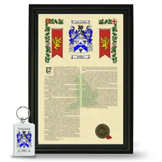 Bulleyn Framed Armorial History and Keychain - Black
