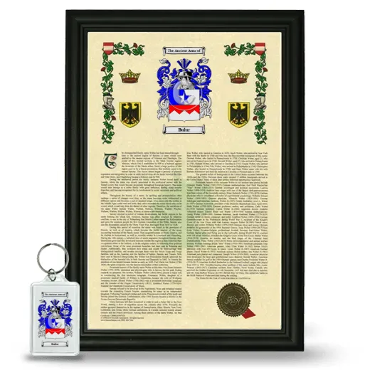 Bulur Framed Armorial History and Keychain - Black