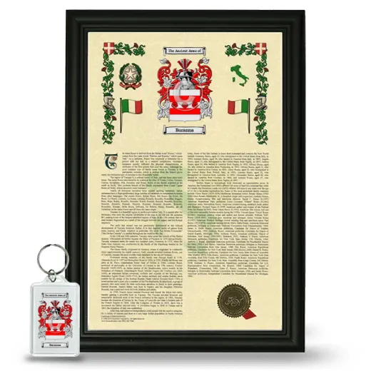 Buranna Framed Armorial History and Keychain - Black