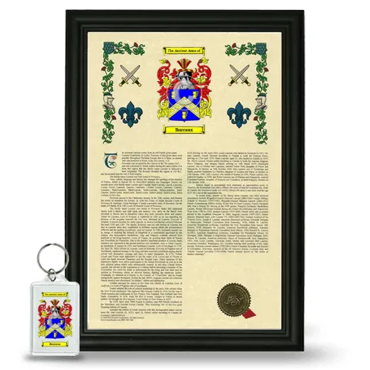 Bureaux Framed Armorial History and Keychain - Black