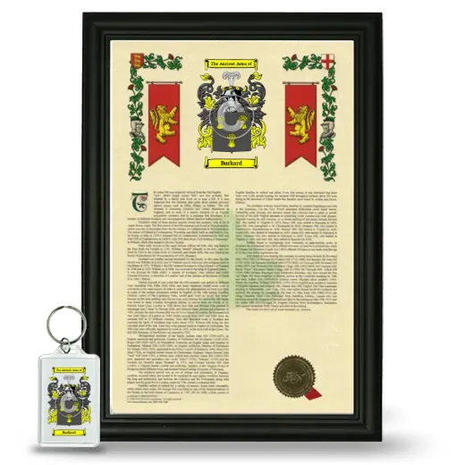 Burkard Framed Armorial History and Keychain - Black