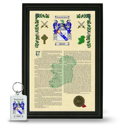 Burnicle Framed Armorial History and Keychain - Black