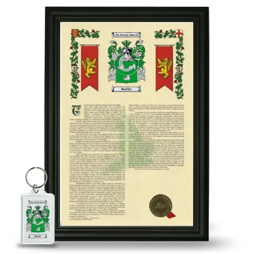 Burrlee Framed Armorial History and Keychain - Black