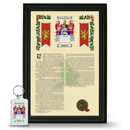 Byckoode Framed Armorial History and Keychain - Black