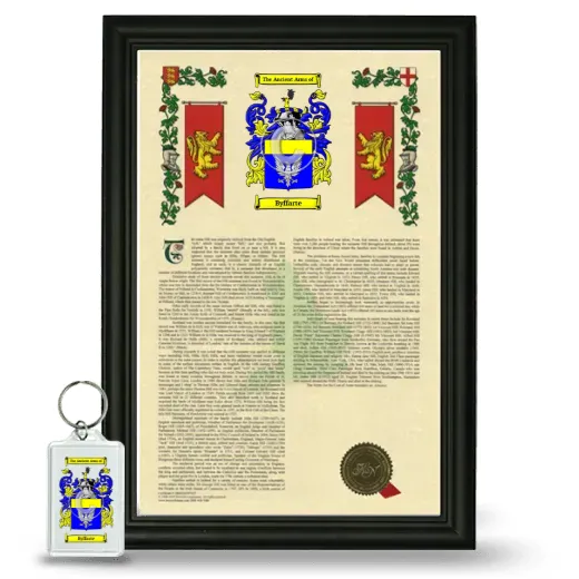 Byffarte Framed Armorial History and Keychain - Black