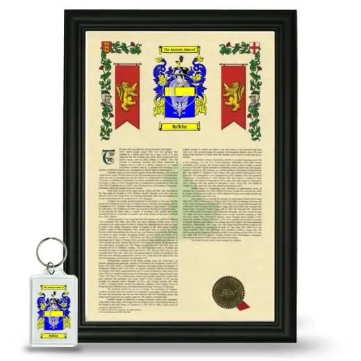 Byfithy Framed Armorial History and Keychain - Black
