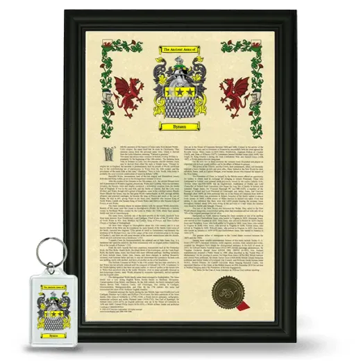 Bynan Framed Armorial History and Keychain - Black