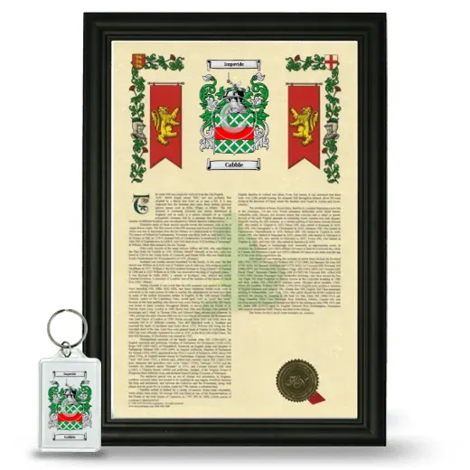 Cabble Framed Armorial History and Keychain - Black