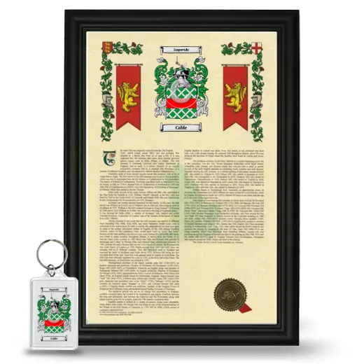 Cable Framed Armorial History and Keychain - Black