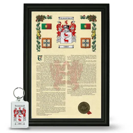 Cabrel Framed Armorial History and Keychain - Black